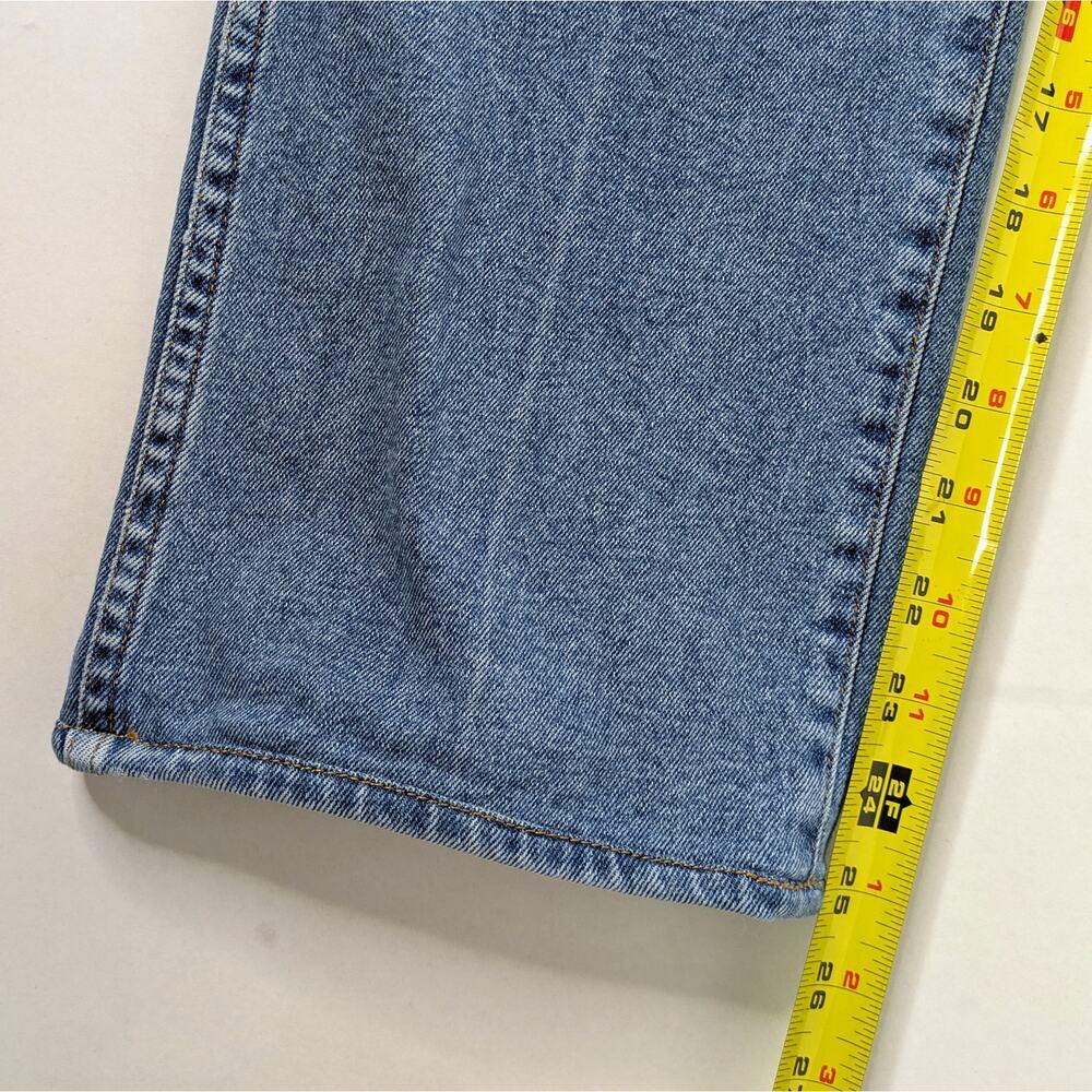 Khaite Vivian High Rise Straight Leg Crop Jeans 30 Blue Wash Cotton USA Made - Picture 9 of 10